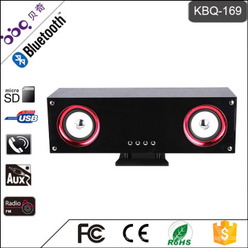 BBQ KBQ-169 20W 3000mAh Full Black Acryl Frontplatte Flat Bluetooth Lautsprecher